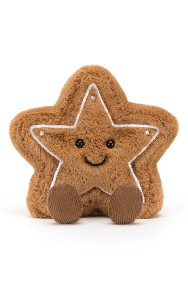 Jellycat Amuseables Star Cookie Stuffed Animal, Alternate, color, Brown