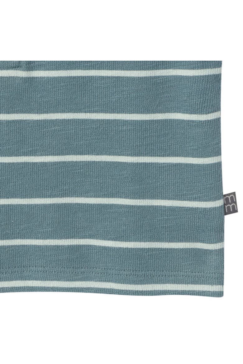 Henley Shirt and Shorts Set, Alternate, color, Teal Stripe