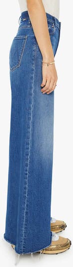 The Swisher Sneak Fray Hem Wide Leg Jeans