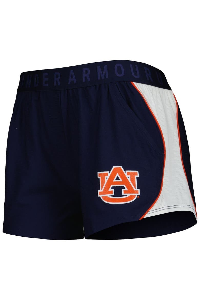 Women's Under Armour Navy/Orange Auburn Tigers Game Day Tech Mesh Performance Shorts, Alternate, color, Navy