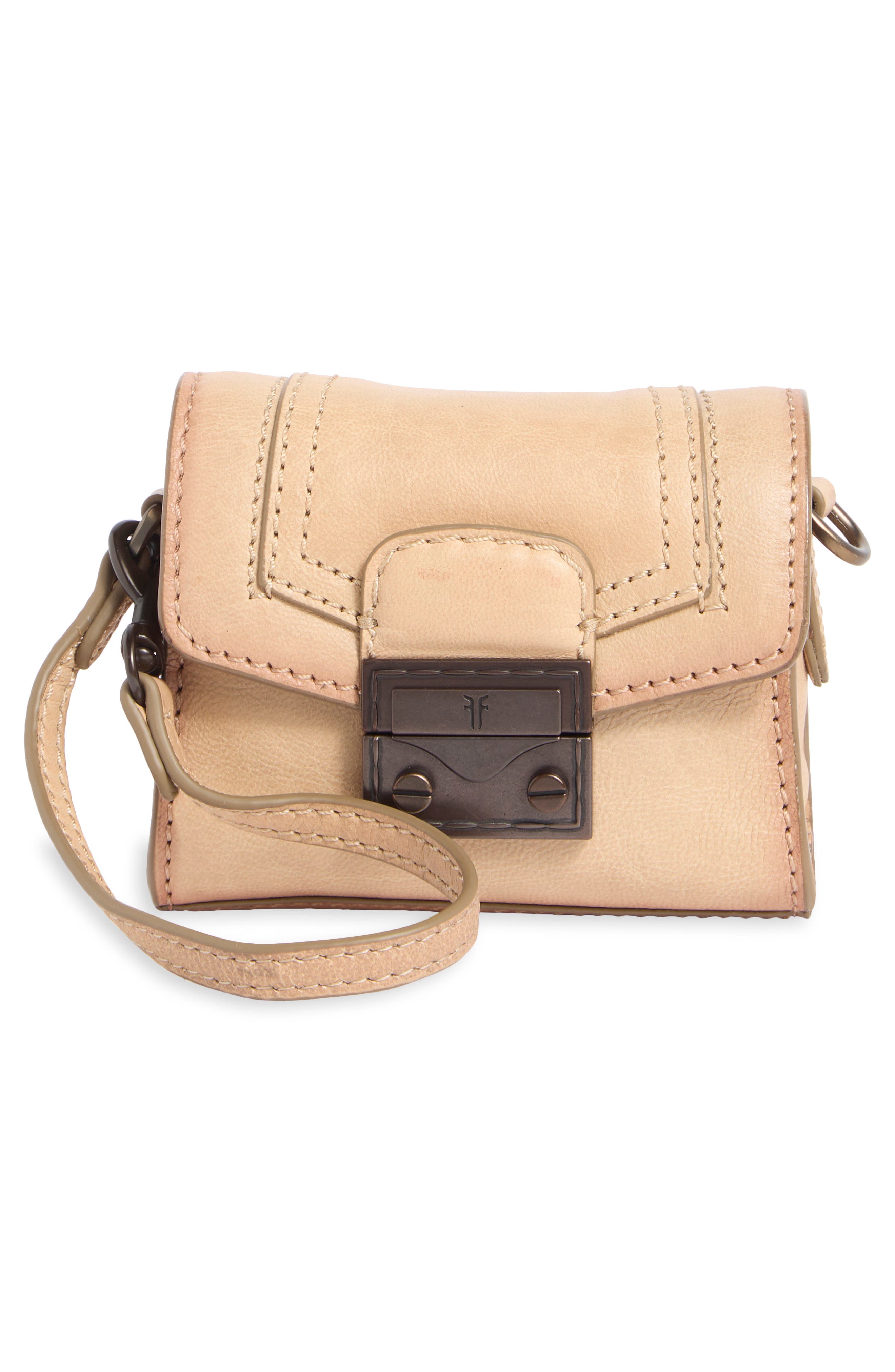 Frye Alex 4-Way Mini Leather Bag, Alternate, color, Beige