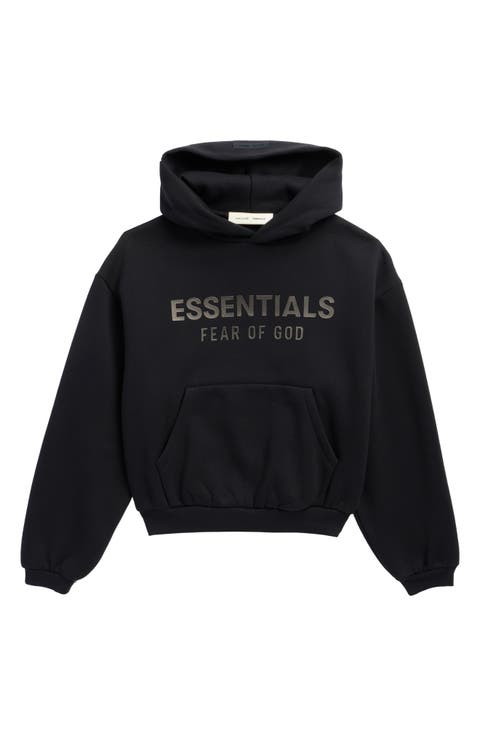 トップス essentials fear of god Fear Of God Fog ESSENTIALS Black Basic Zip Up Hoodie Size