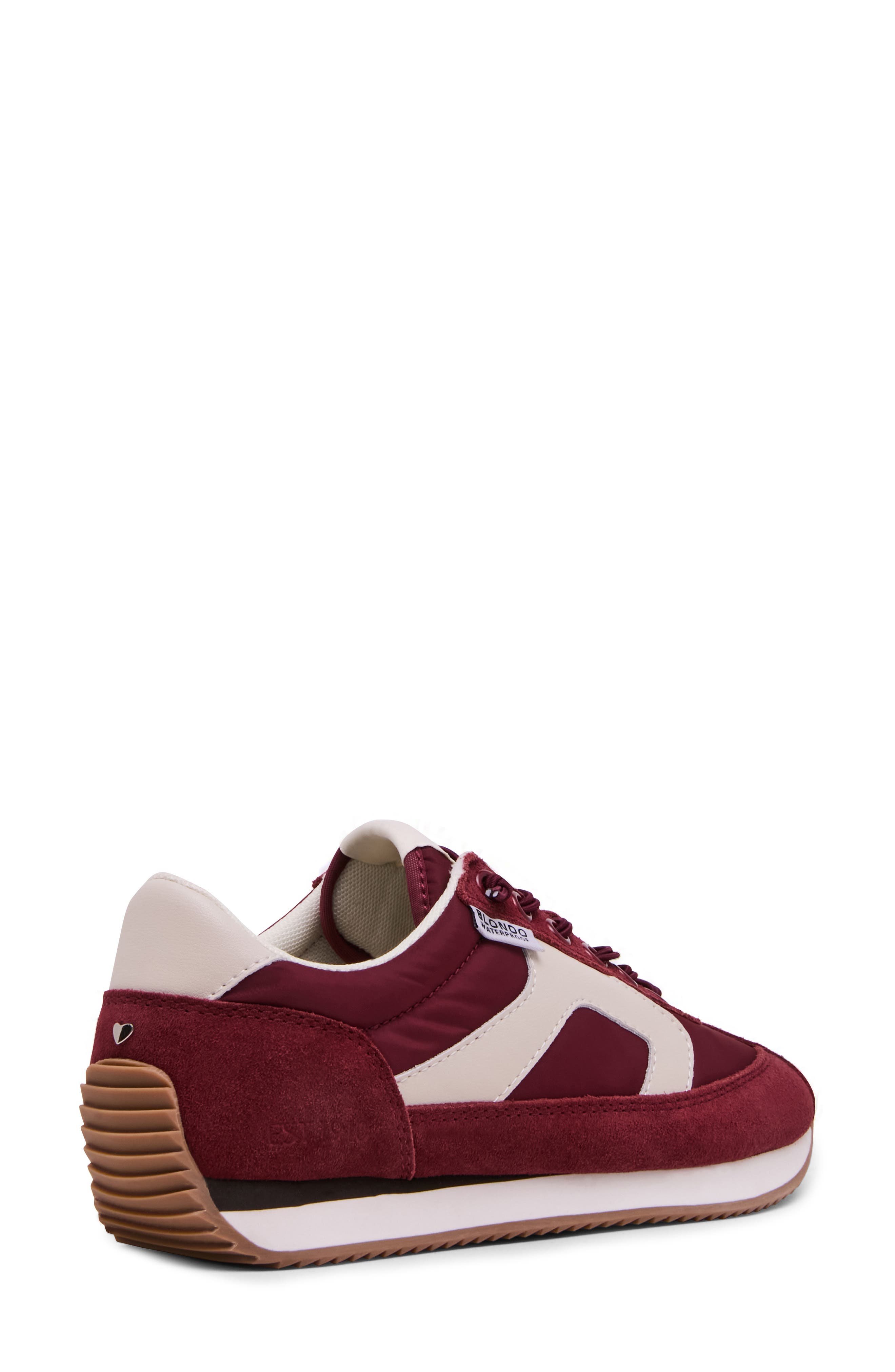 Emara Waterproof Sneaker, Alternate, color, BURGUNDY SUEDE