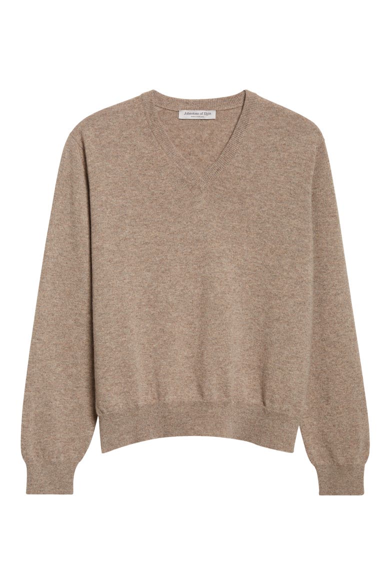 Lunan Cashmere V-Neck Sweater, Alternate, color, ASH