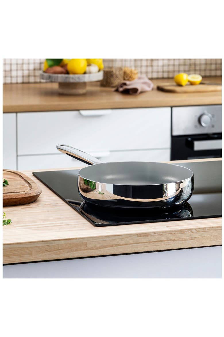 Belly Tri-Ply Stainless Steel Skillet, Alternate, color, STELLAR