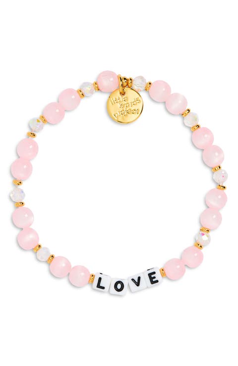 Love Sweet Petal Kisses Beaded Stretch Bracelet