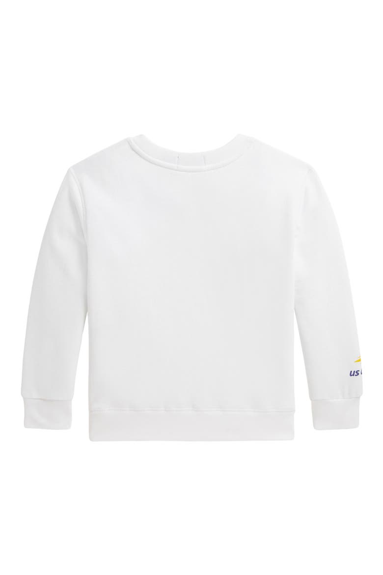 Kids' US Open Polo Bear Crewneck Sweatshirt, Alternate, color, WHITE