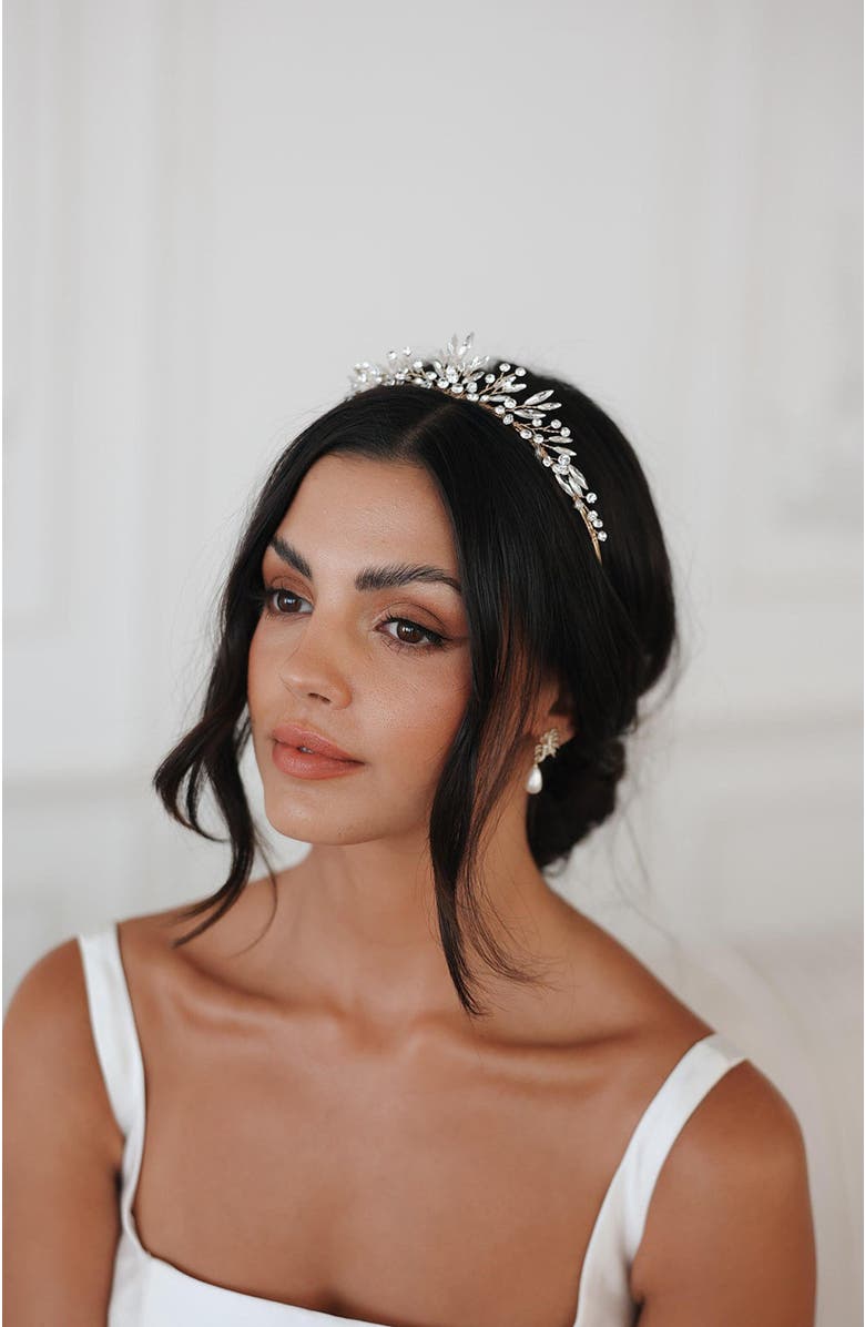 Untamed Petals Rosamonde Crystal Tiara, Alternate, color,