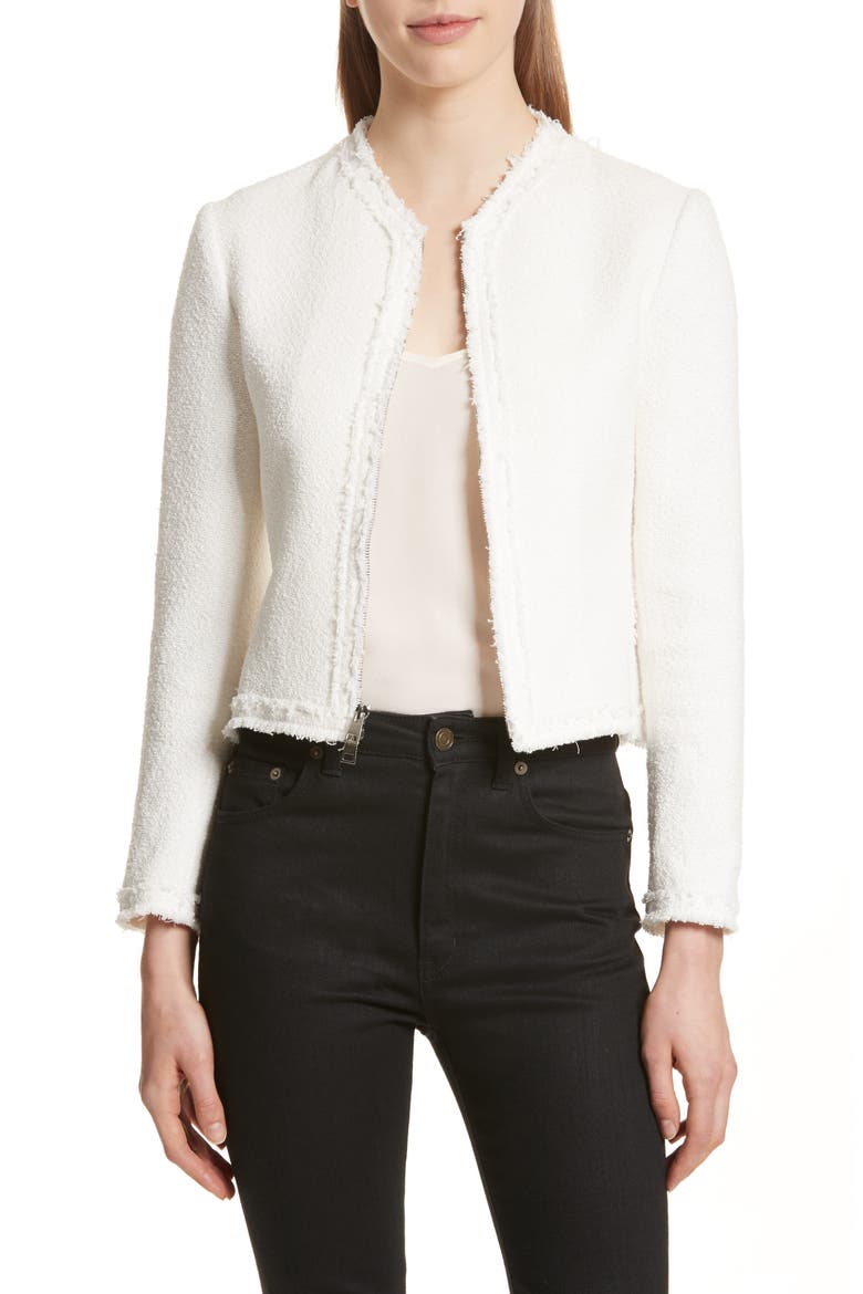 Flounce Jacket, Main, color, IVORY