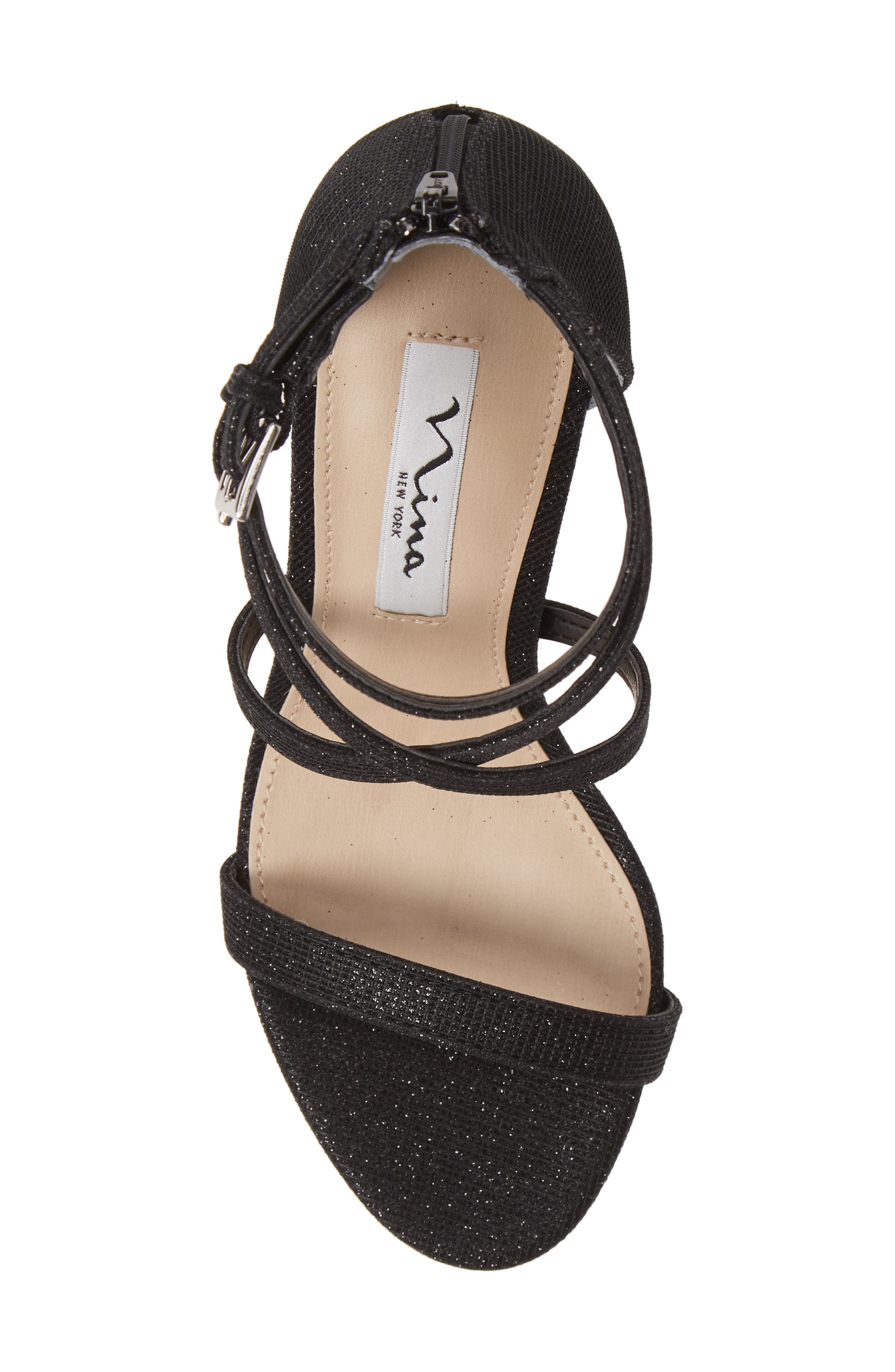 Shari Strappy Sandal, Alternate, color, BLACK FABRIC