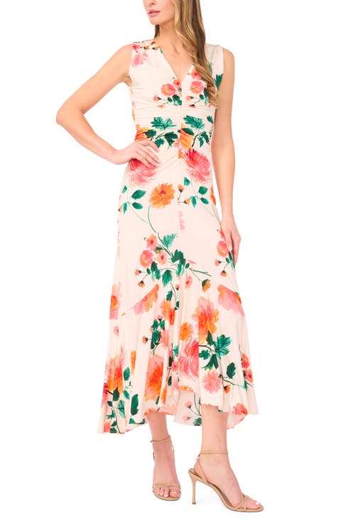 Elizabeth Ruched Sleeveless Maxi Dress
