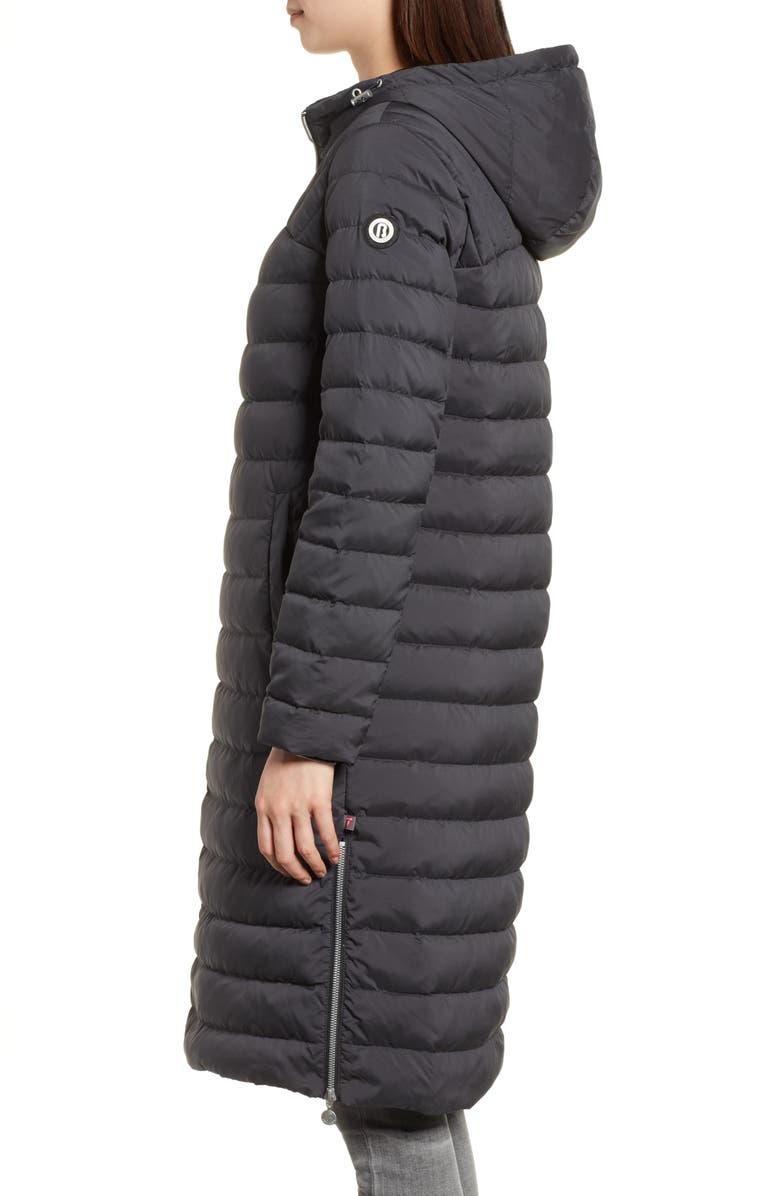 Bernardo Microtouch Pillow Down & Feather Fill Long Coat, Alternate, color,