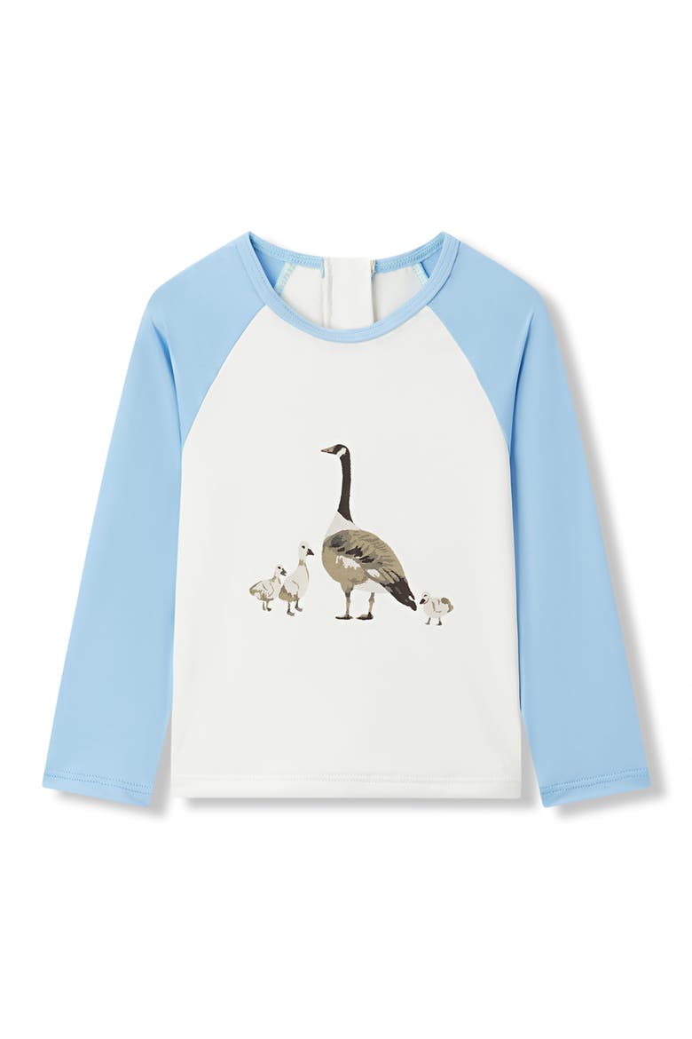 Long Sleeve Shirt and Trunks Swim Set, Alternate, color, Swimming Goose