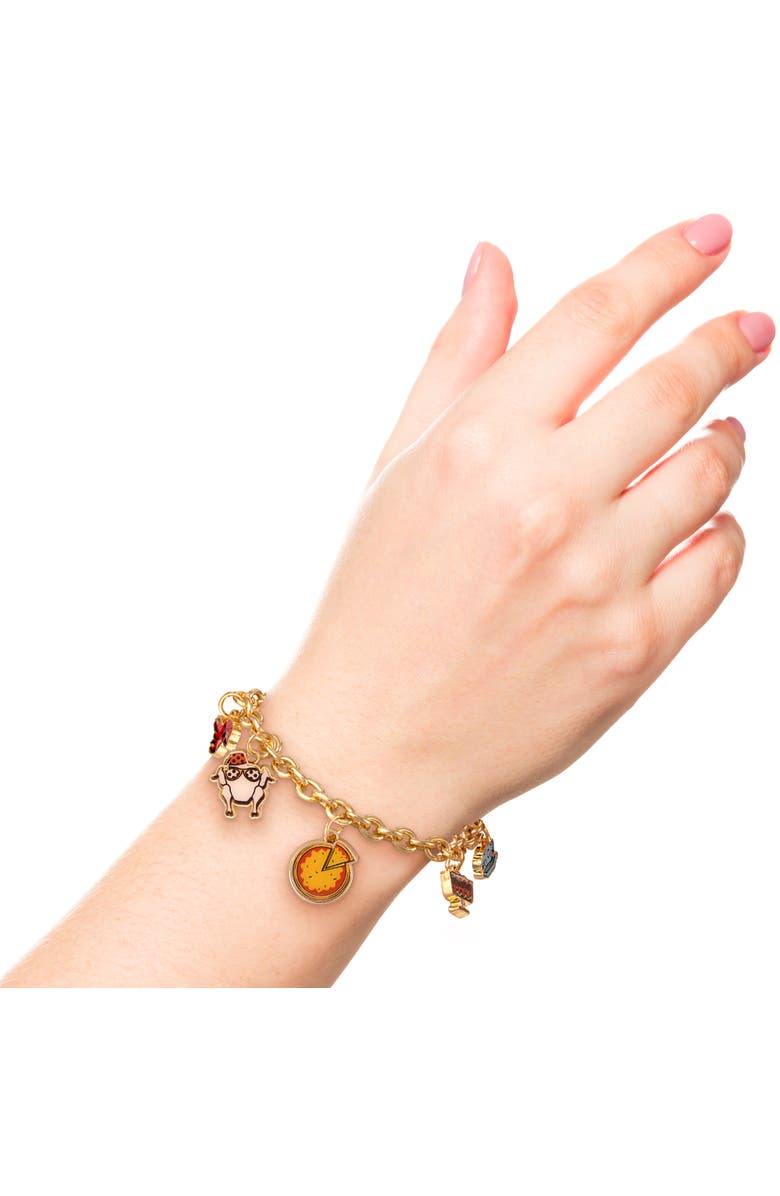 Friends Fashion Charm Bracelet, 5 Charms, 7" + 1" Extender, Alternate, color, 