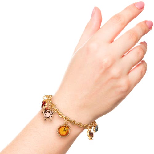 Friends Fashion Charm Bracelet, 5 Charms, 7" + 1" Extender In Gold