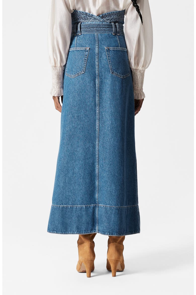 Denim Maxi Skirt, Alternate, color, BLUE MEDIUM DUSTY