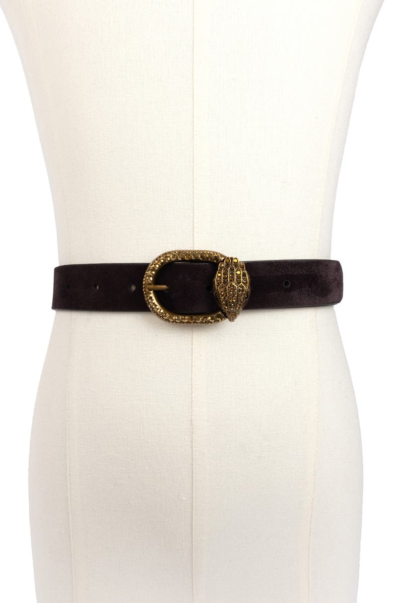 Kurt Geiger London Mayfair Suede Belt, Alternate, color,