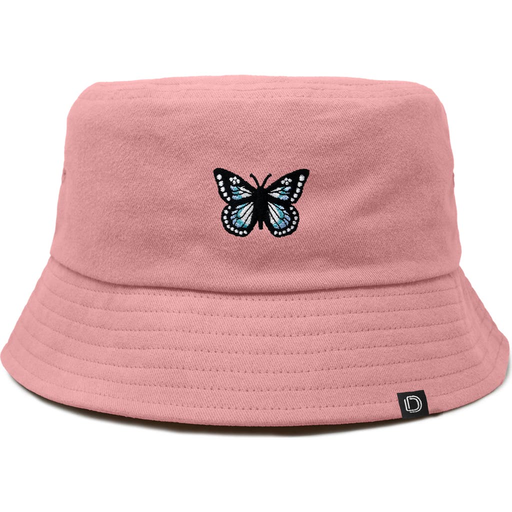 Dalix Butterfly Bucket Hat In Peach Melba