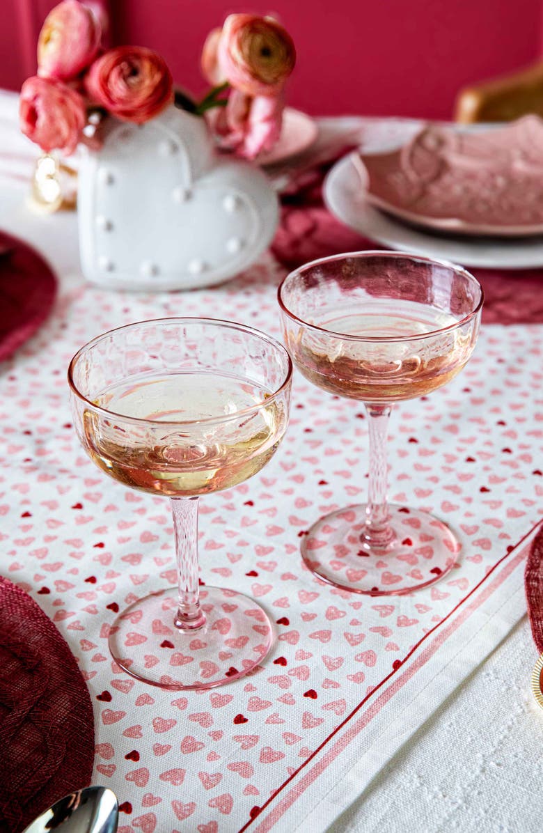 Juliska Puro Set of 2 Cocktail Coupes, Alternate, color, Blush