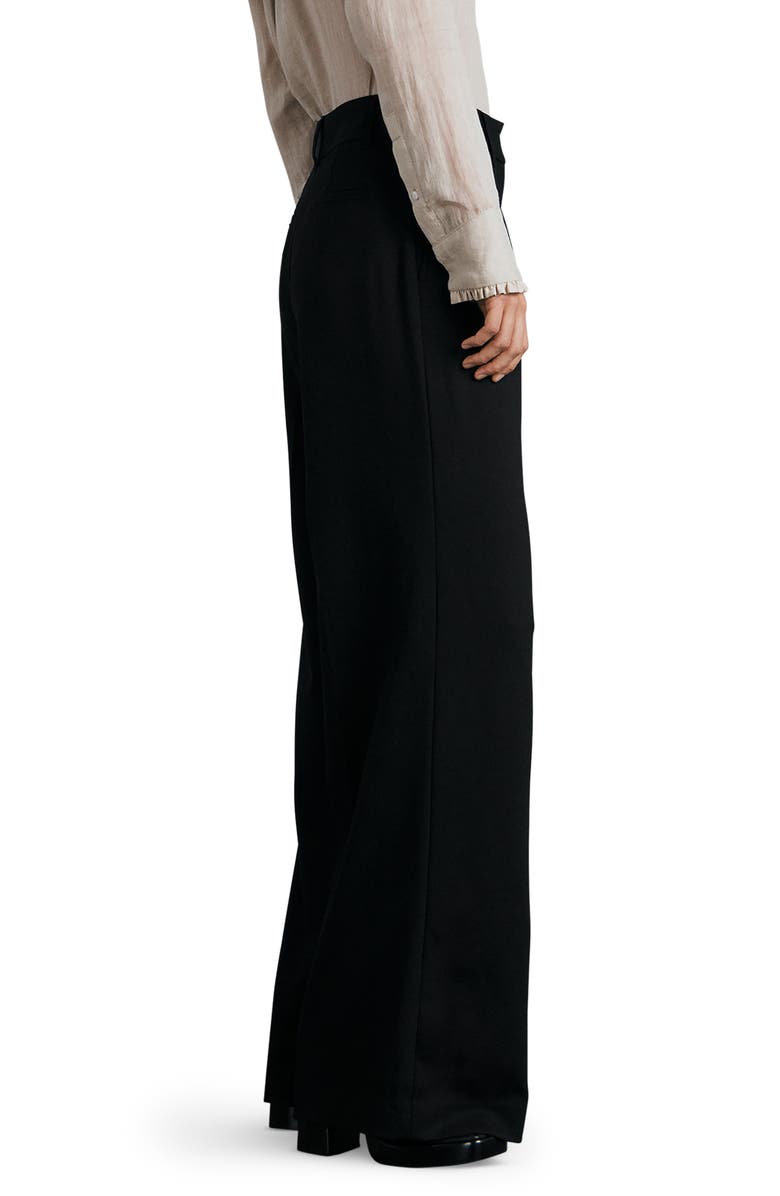 rag & bone Shelly Wide Leg Crepe Pants, Alternate, color, 