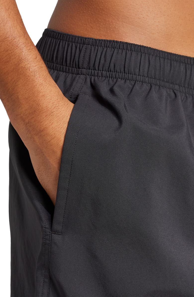 adidas Essentials Swim Trunks, Alternate, color, Black/ White