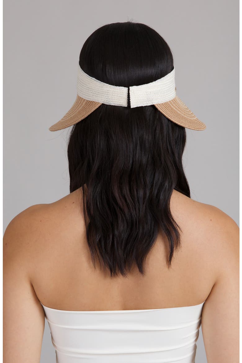 Trixie Wide Brim Packable Visor, Alternate, color, IVORY/ NATURAL/ CAMEL