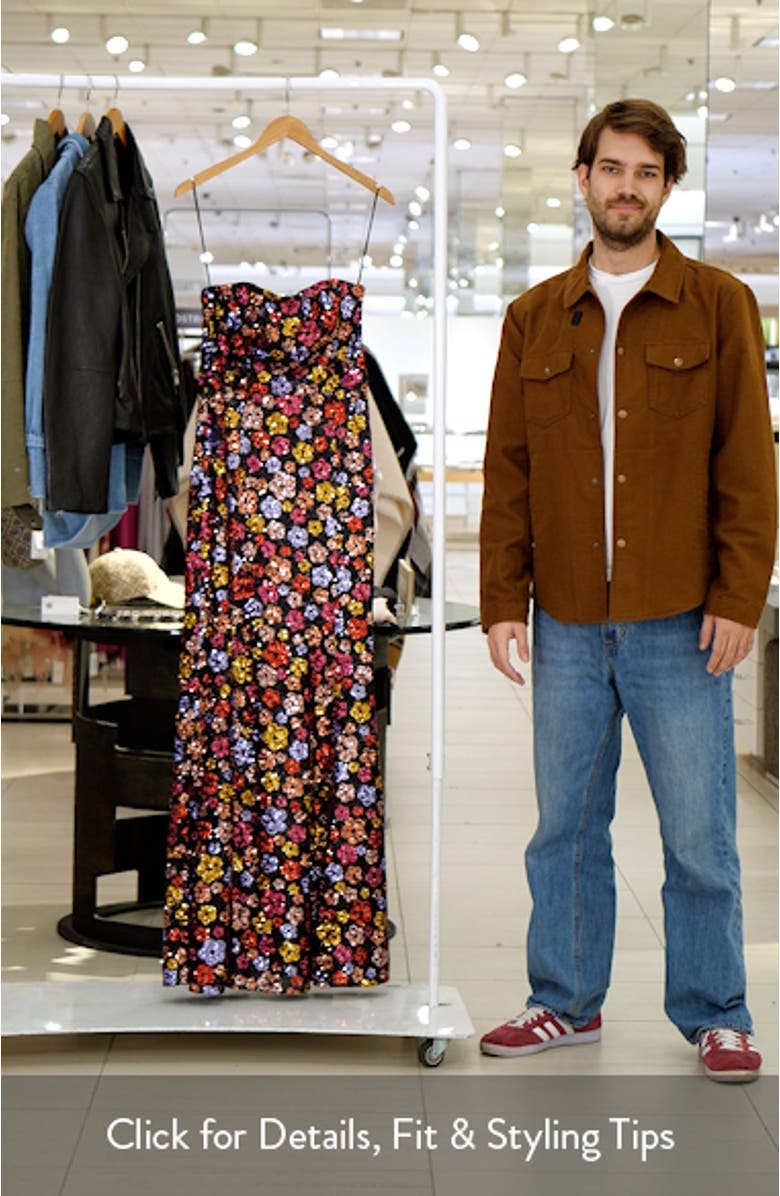 Janelle Floral Sequin Gown, sales video thumbnail