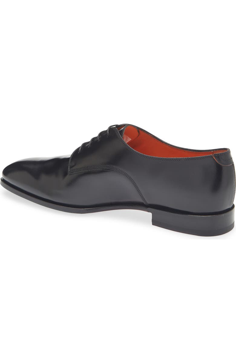 Santoni Archer Derby, Alternate, color, Black Patina