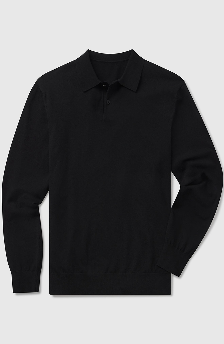 Jack Archer Legacy Polo Sweater, Alternate, color, Black