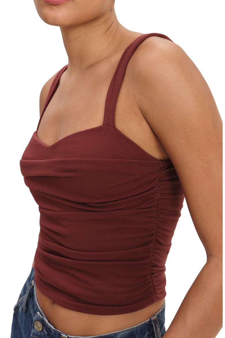 Trish Ruched Tank, Alternate, color, CHIANTI