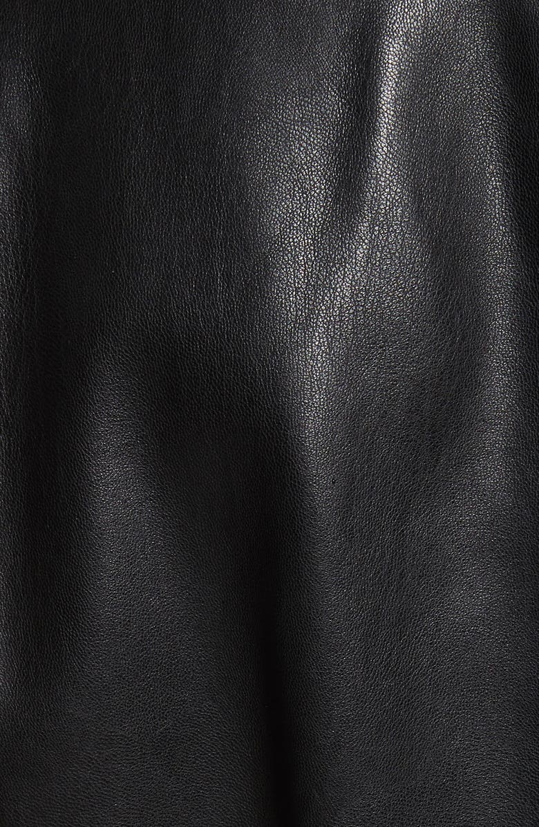 Givenchy Faux Leather Jacket with Faux Fur Collar, Alternate, color,