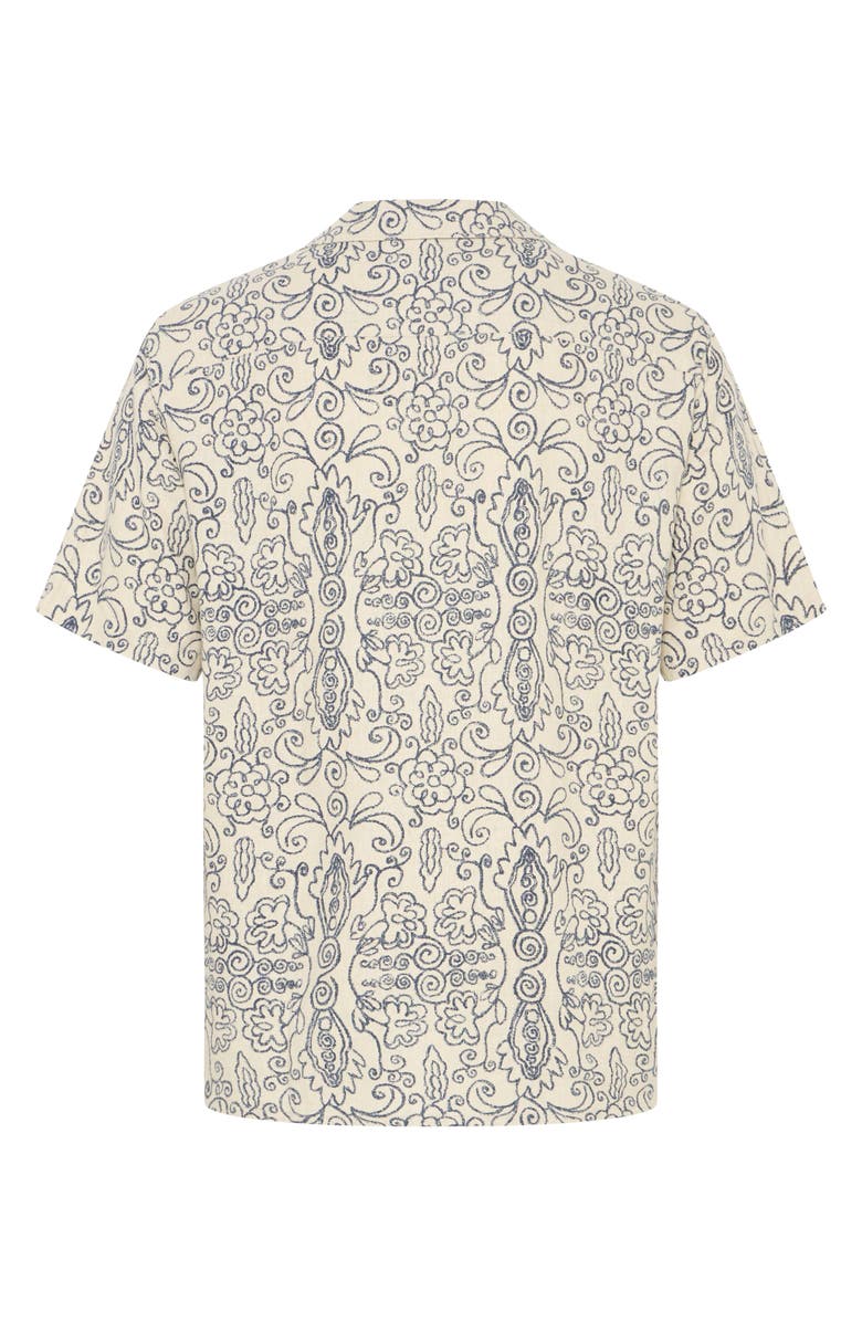 !SOLID Utkolt Floral Camp Shirt, Alternate, color, Oatmeal