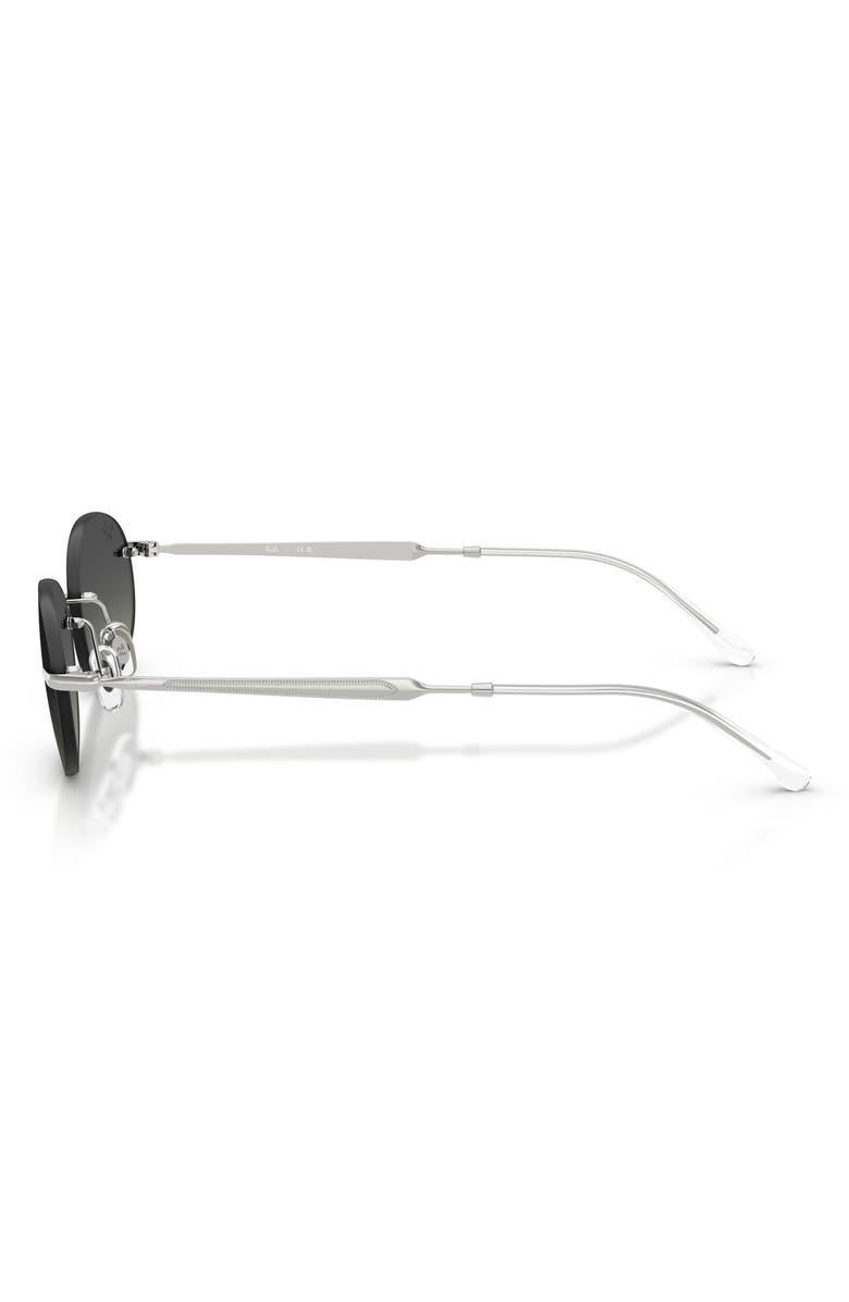 Ray-Ban 54mm Gradient Rimless Oval Sunglasses, Alternate, color, Silver / Grey Gradient