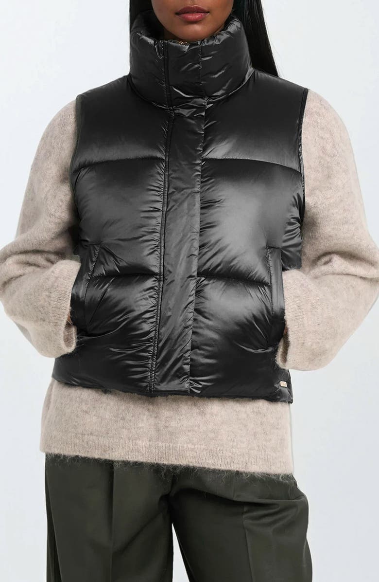 Noize Cropped Puffer Vest, Main, color, Black