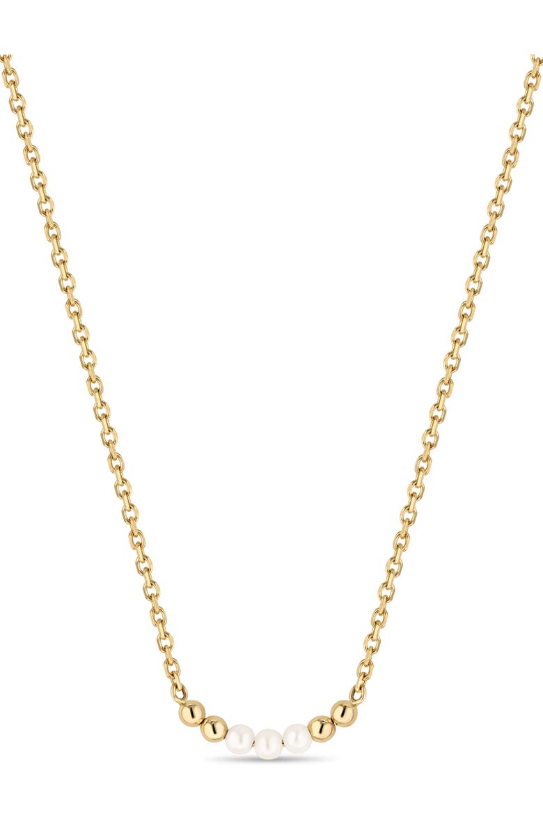 DEVATA Freshwater Pearl Chain Necklace in 14K Gold,18mm, Main, color, Yellow Gold