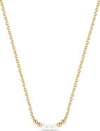 DEVATA Freshwater Pearl Chain Necklace in 14K Gold,18mm