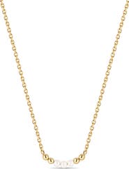 DEVATA Freshwater Pearl Chain Necklace in 14K Gold,18mm