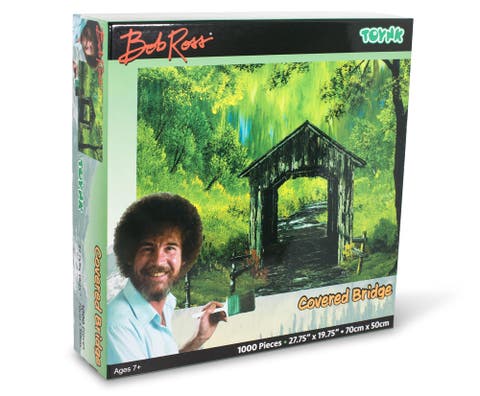 Bob Ross Covered Bridge Nature Puzzle | 1000 Piece Jigsaw Puzzle