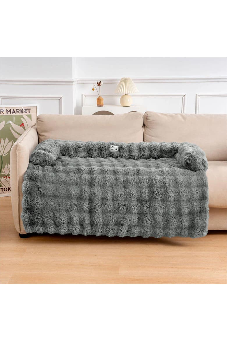 Cozy Fluffy Sofa Seat Pad, Alternate, color, Grey