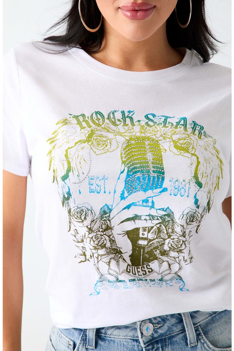Rock Star Graphic T-Shirt, Alternate, color, WHITE