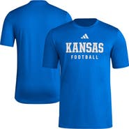 adidas Men's adidas Royal Kansas Jayhawks Locker Practice Football Pre-Game T-Shirt