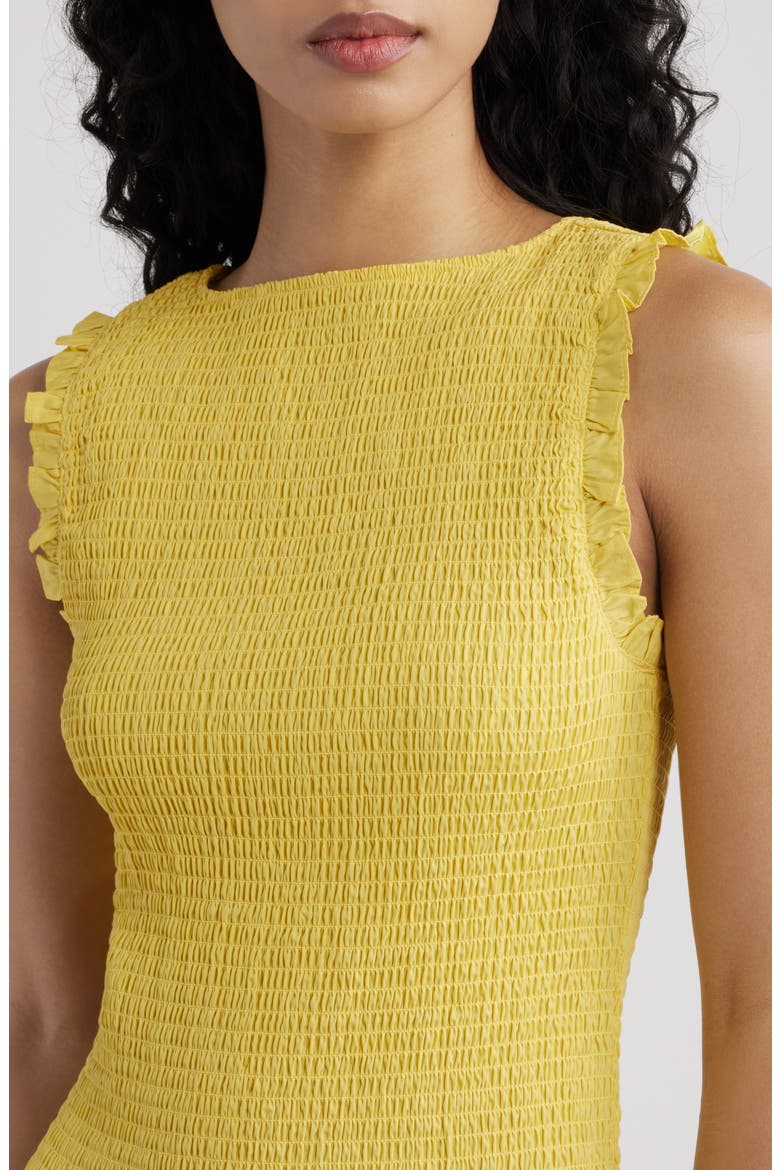 Esme Smocked Sleeveless Minidress, Alternate, color, YELLOW
