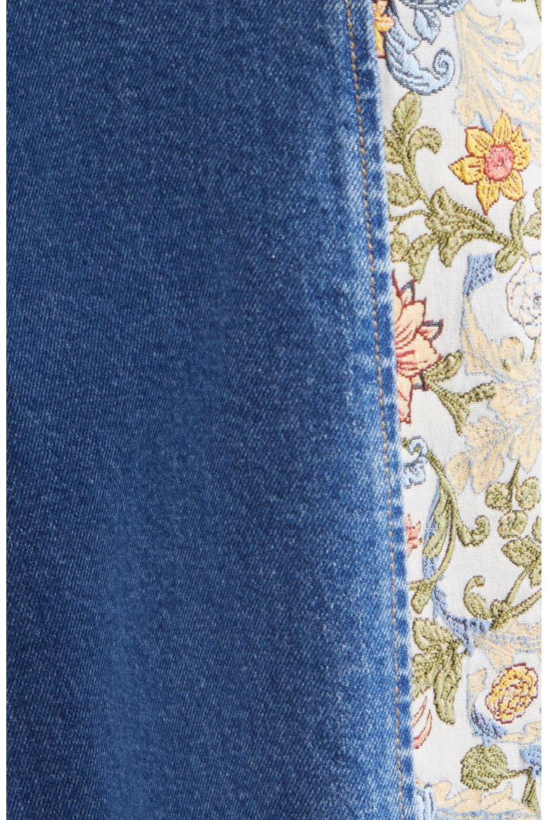 Zoe Patchwork Wide Leg Jeans, Alternate, color, SAPHIR MULTI