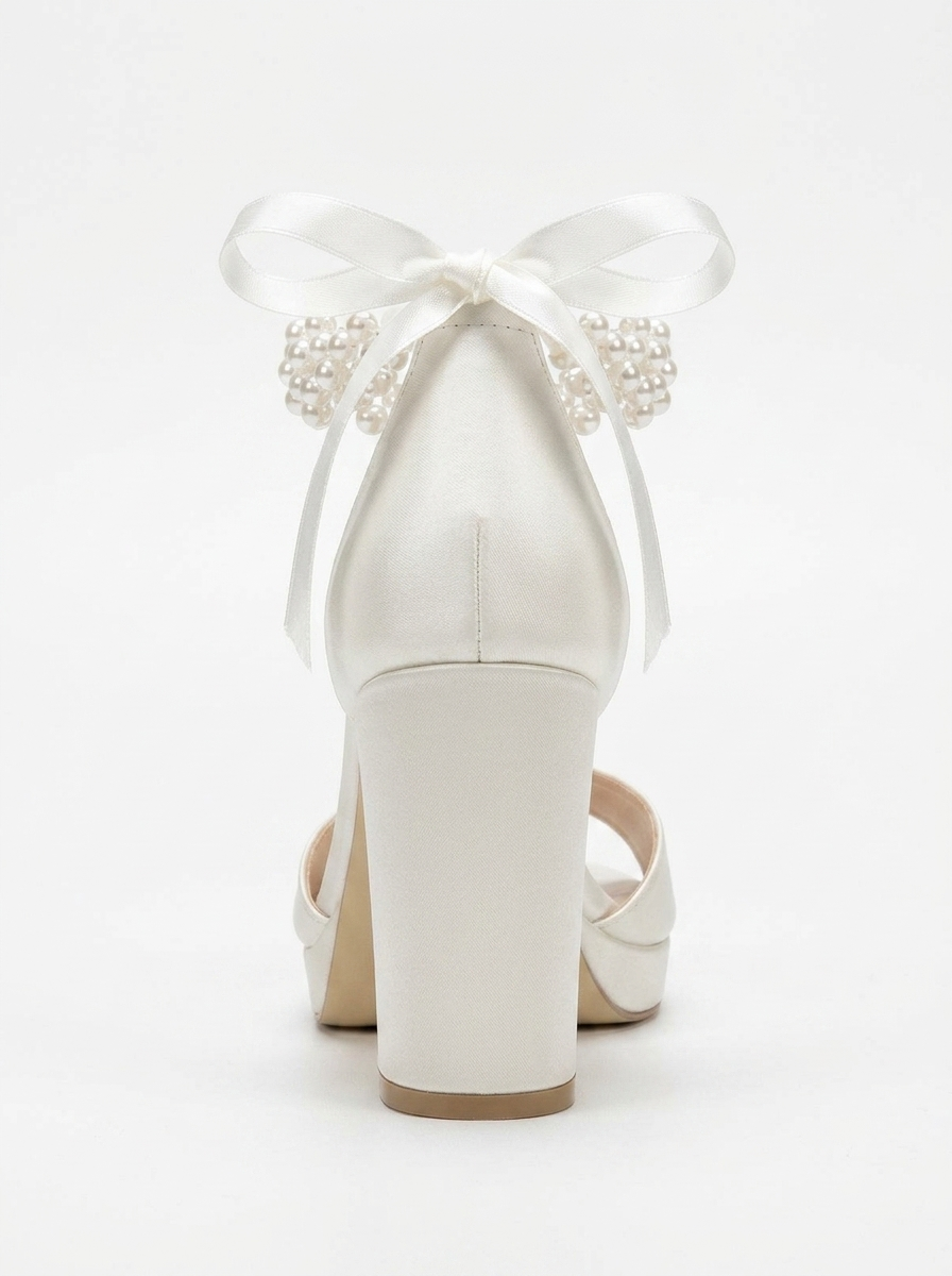 Maera Block Heel Bridal Sandal, Alternate, color, Ivory