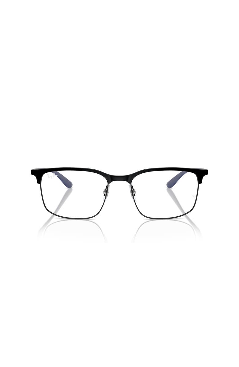 Ray-Ban 55mm Square optical glasses, Alternate, color, Black