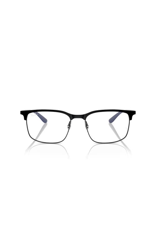 Ray Ban Ray-ban 57mm Square Optical Glasses In Black