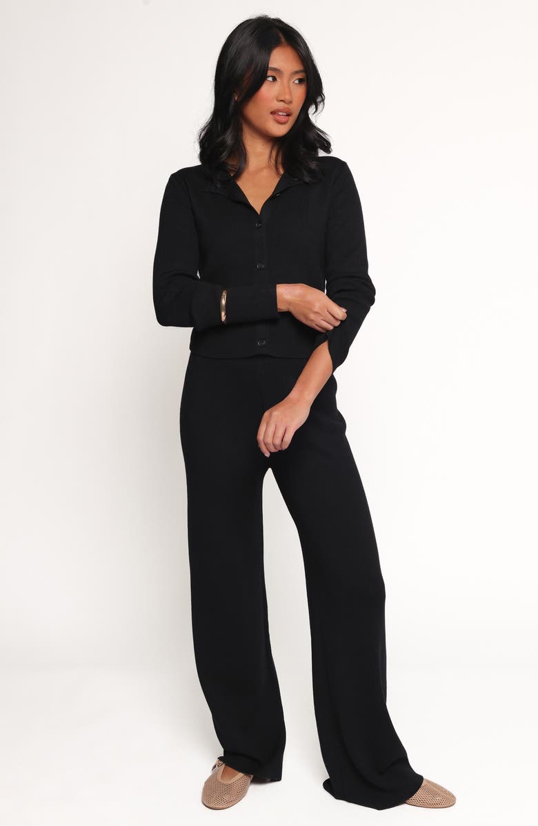 Petal & Pup Elliott Knit Cardigan & Pants Set, Alternate, color, Black