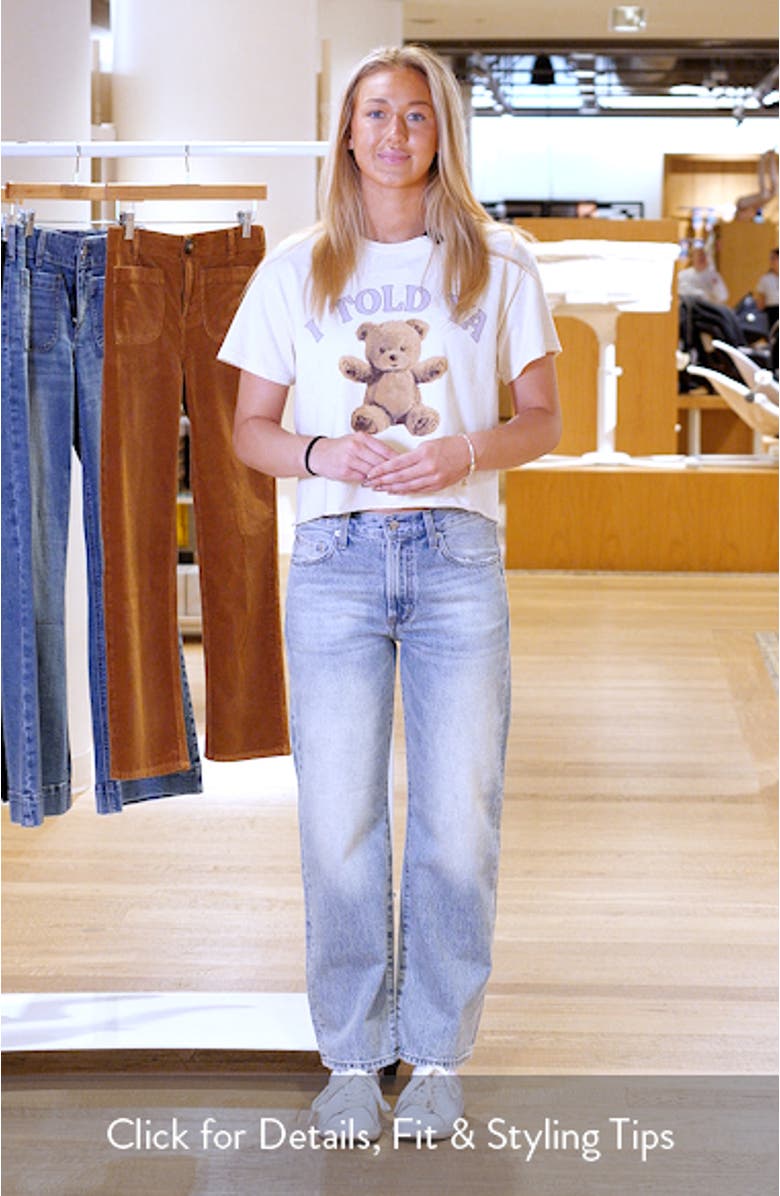 I Told Ya Bear Cotton Graphic Baby Tee, sales video thumbnail