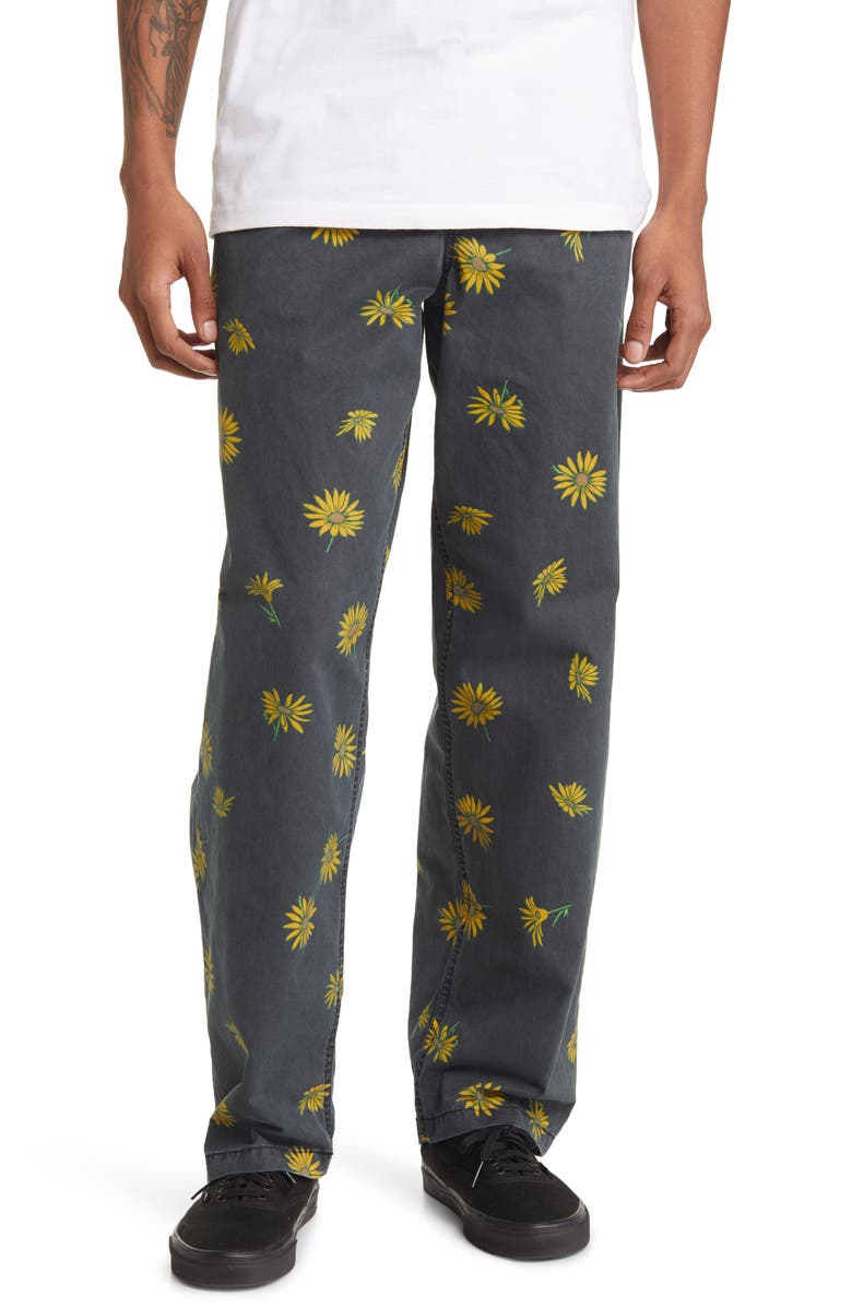 Vans Range Dandelion Print Baggy Tapered Elastic Waist Pants, Main, color, 