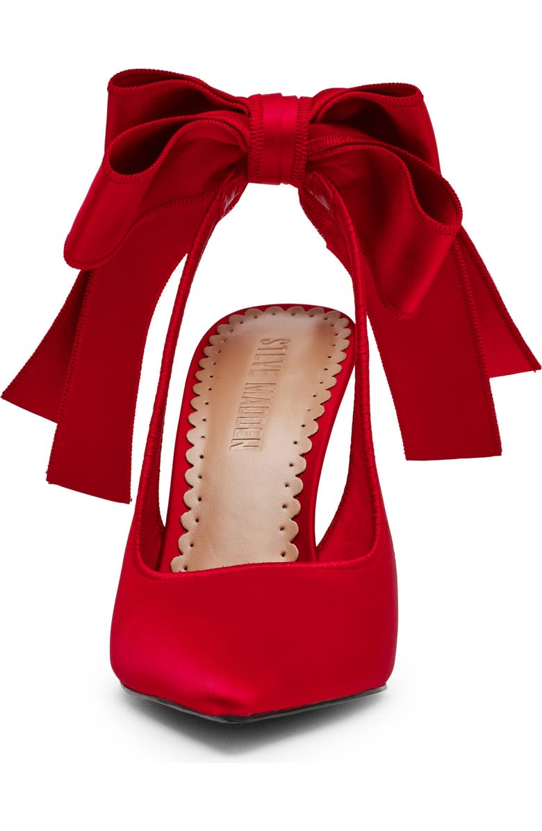 Steve Madden Teacup Slingback Pointed Toe Pump, Alternate, color, Red Satin